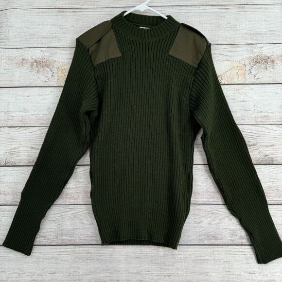 Defense Logistics Agency Valor Rib Knit Commando Shirt Sweater Men's 40 Green‎ - Picture 1 of 10